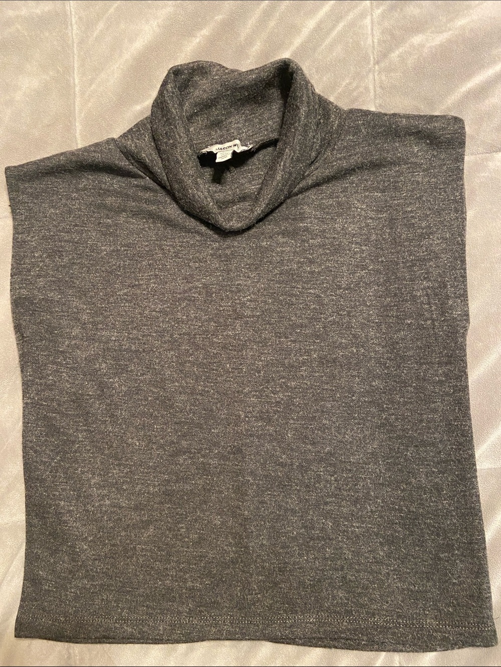 Jason Wu Charcoal Gray Cowl neck sleeveless weater top